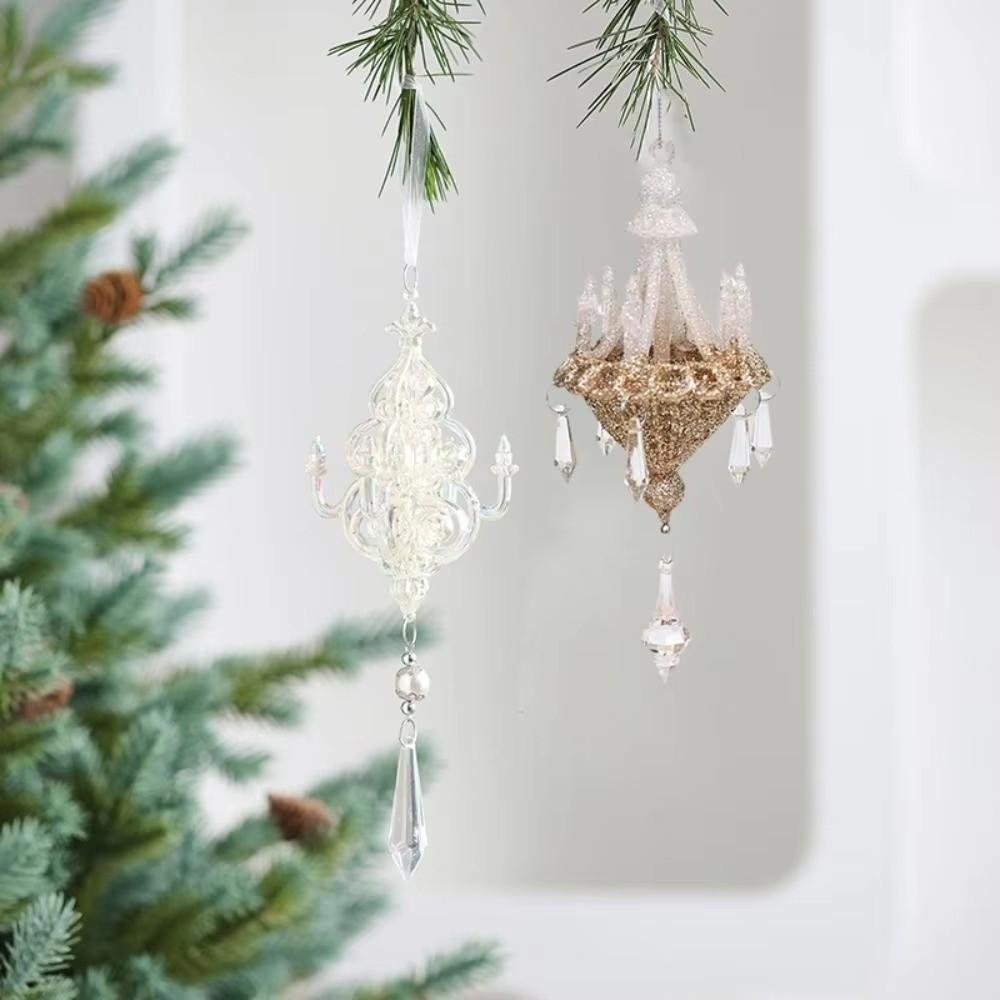 Realistic Christmas Tree Pendant Glitter Xmas Tree Decorations