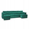 Varius BIG Corner Sofa Bed with Sleeping Containers Family Furniture Green Velvet