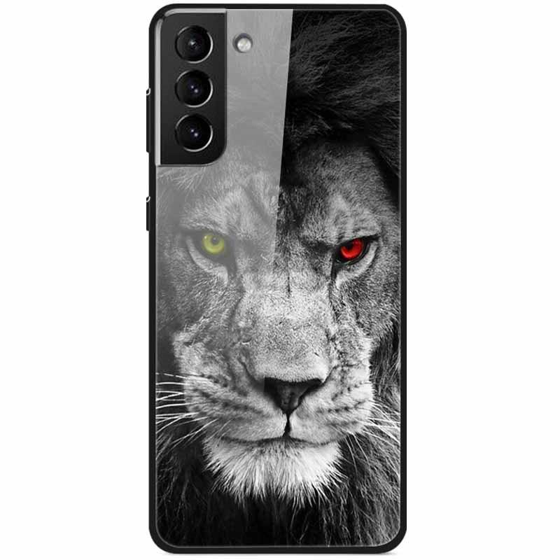 Закаленное Стекло Жесткий Чехол Для Samsung S21 FE 5G Чехол Роскошный Расписной Funda для Samsung Galaxy S21 Plus Ultra FE 5G Чехлы S21FE