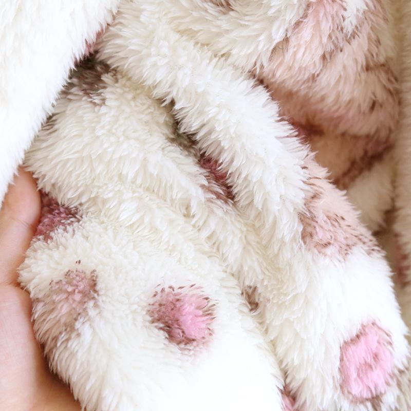 Женский уютный фланелевый пижамный комплект – дизайн «Тюльпан и кролик» для осени и зимы