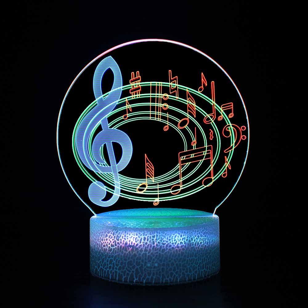 Музыкальная гитара Тейлора музыкальная нота наушники серия окружающий свет USB красочный RGB ночник маленькая настольная лампа