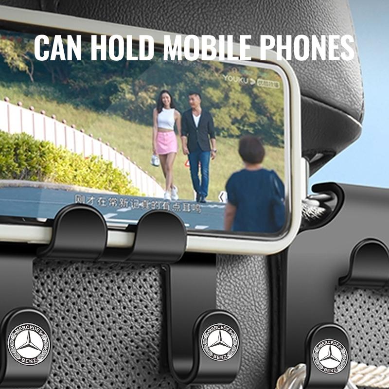 Многофункциональный крючок на подголовник сиденья автомобиля, органайзер для хранения, держатель для мобильного телефона для Mercedes Benz AMG W124 W202 W203 W204 W210 W211