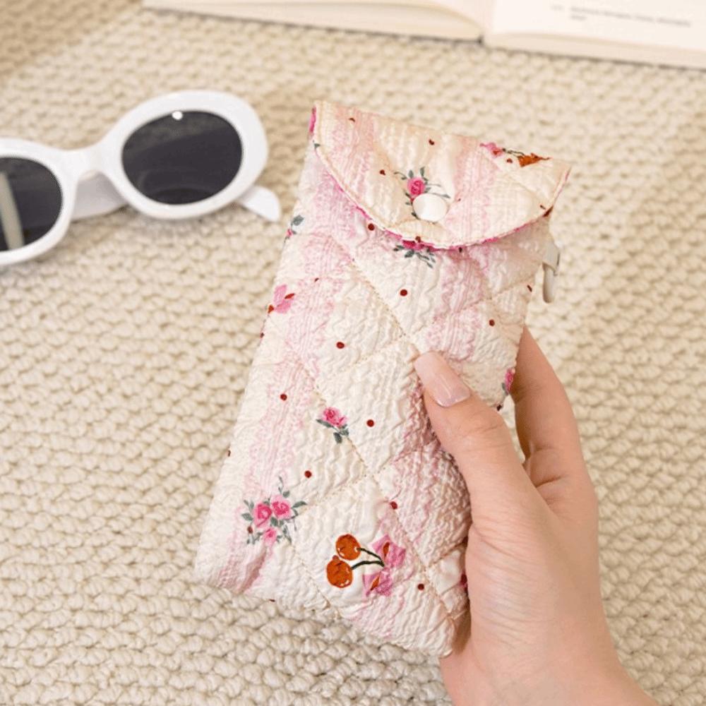 Portable Glasses Storage Bag Flower Sunglasses Pouch Cloth Printed Glasses Bag Male