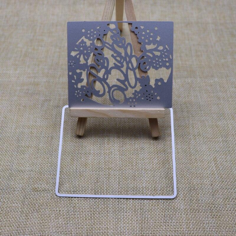 Металлические штампы для резки, вырубные формы, наилучшие пожелания, прямоугольное украшение, трафарет для скрапбукинга и бумаги