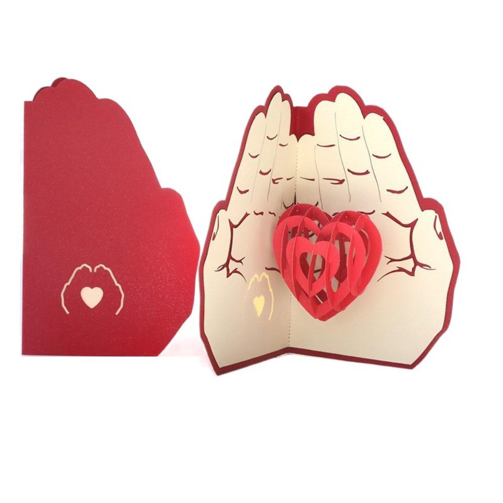 Креативная бумажная 3D открытка с поп-ап элементом, 3D дизайн, романтический стиль, любовная открытка, поздравительная открытка, День матери