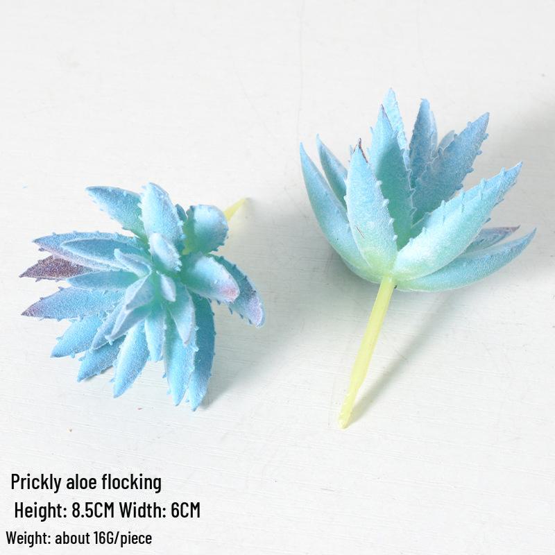 Mini Flocking Artificial Succulent Bonsai for DIY Wall Decor