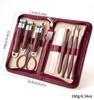 10-Piece Carbon Steel Classic Style High Quality Portable Nail Clippers Set Ear Scoop Flat Beveled Includes Nail File