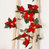2M 10LED Рождественская гирлянда Световое украшение Светящаяся гирлянда Искусственный цветок Пуансеттия Праздник Рождественская елка Настенная лестница Подвесной венок Орнамент