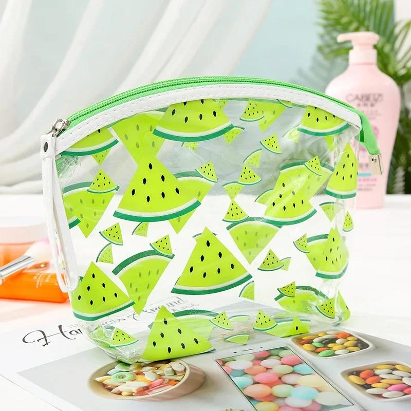 Женская и девчачья симпатичная прозрачная косметичка водонепроницаемая ПВХ косметичка на молнии дорожная сумка-органайзер