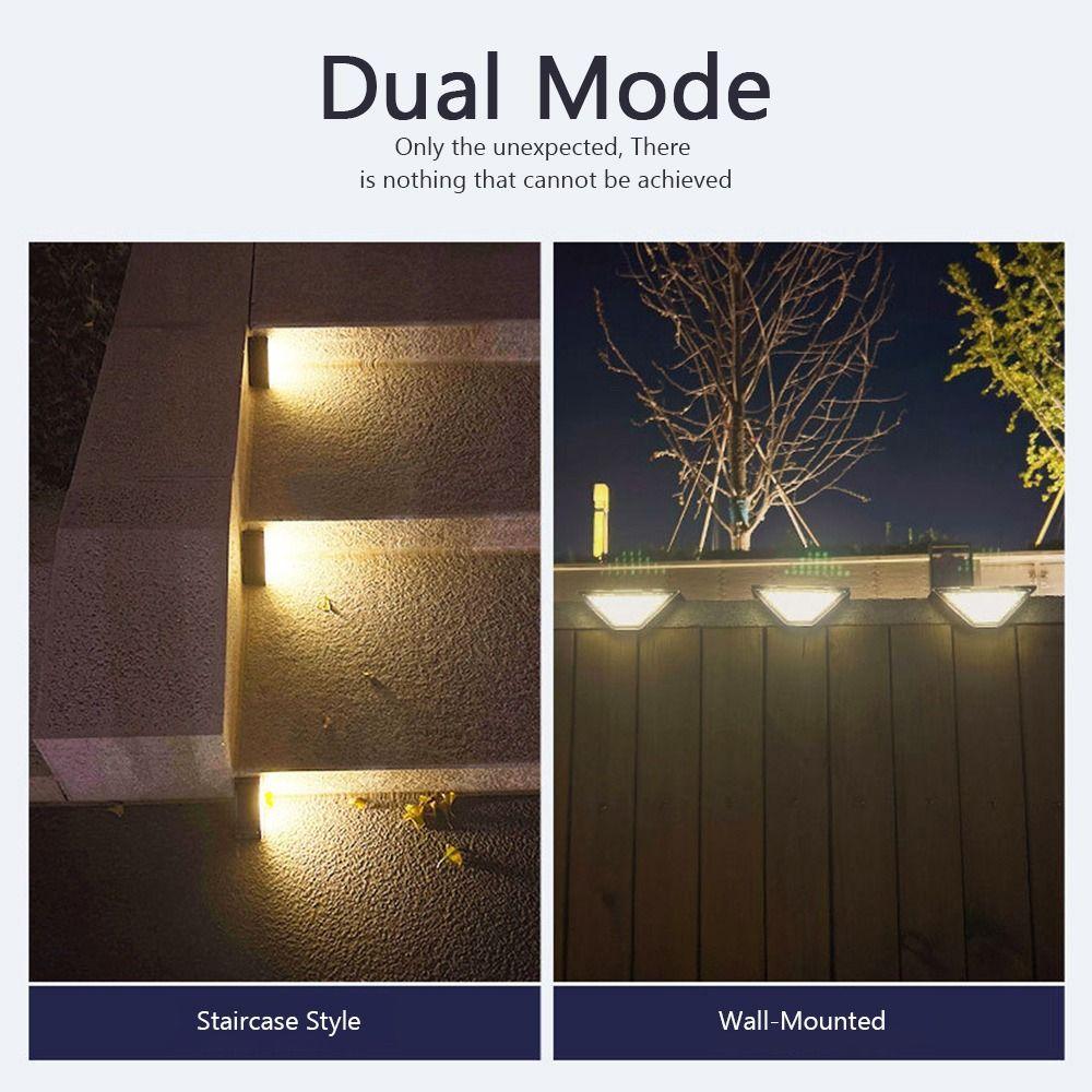 Warm Light Solar Step Lamp Triangle Outdoor Floor Light High Quality Stair Light  Porch Terrace
