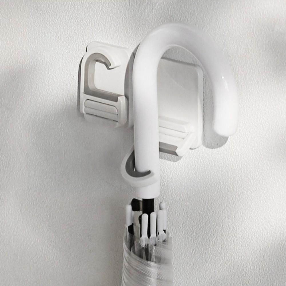 3pcs Self-Adhesive Mop Holder Multi-Purpose Hanger Storage Hook Utility Mop Clip Kitchen