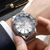 Fashion Big Dial Men's Watch Steel Band Male Business Quartz Wristwatches Reloj Hombre