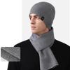 Winter Men's Knitted Hat Scarf Warm High Elastic Big Head Sports Wool Hat