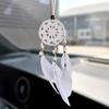 Cartem Car Mini Dream Catcher CT445, White, 1 piece,Korean Car Acc