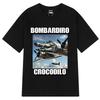 Bombardiro Crocodilo Funny Crocodile Plane Bomber T-shirt Men Women Casual Cotton Short Sleeve T Shirts Comfort O-Neck T-shirts