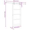 Sliding Door Natural and White 86 x 198.5 cm