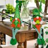 St. Patrick's Day Gnome Decoration Plush Gnome Doll Figurine with Shamrock Handmade