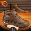 New Winter Cotton Shoes Boots Mountaineering Shoes Leather Top Casual Sneakers