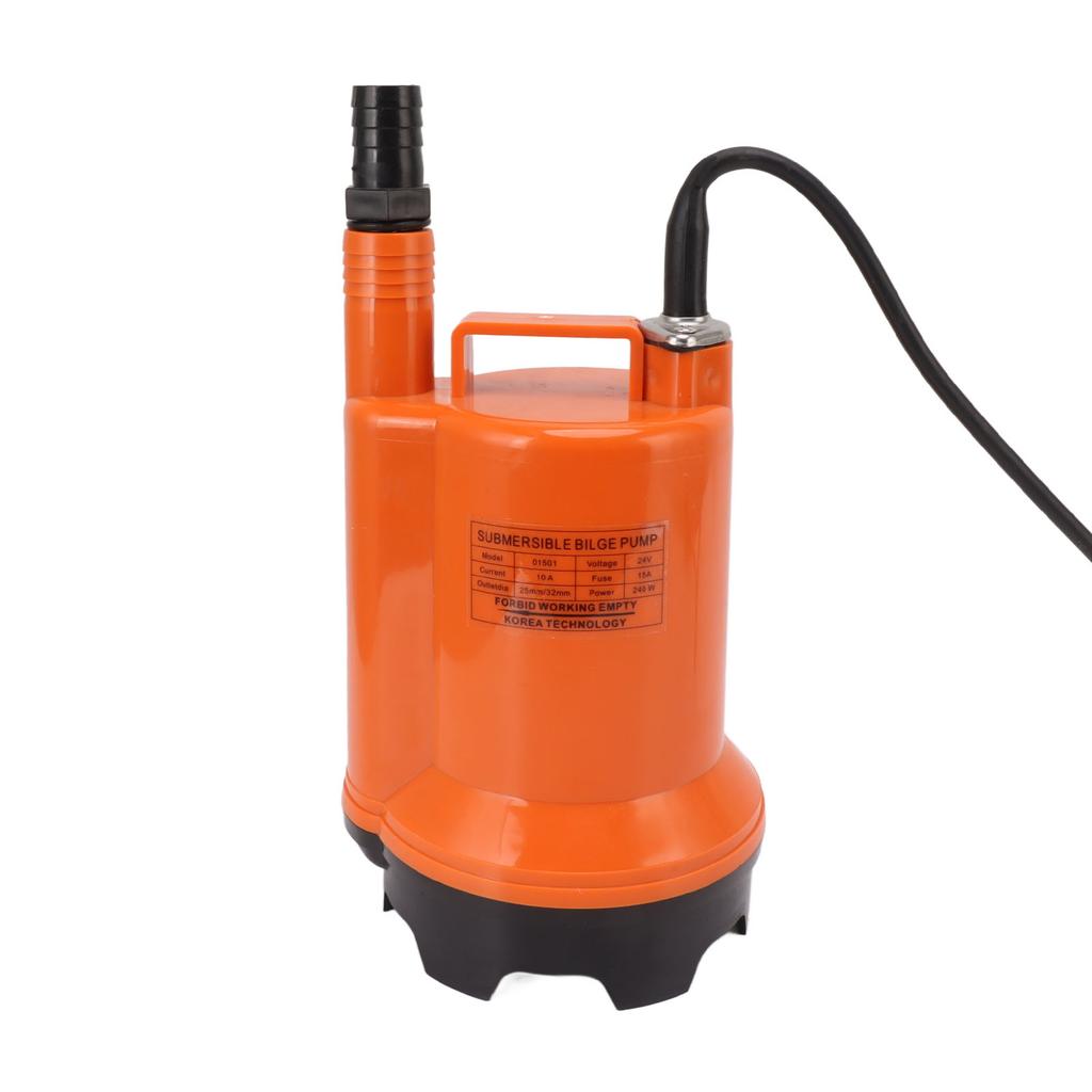 Submersible Bilge Pump Electric Portable Water Pump for Pool Tub Garden Pond Draining 24V DC 240W