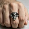 Кольца Мужские из Нержавеющей Стали с Животными Орел Собака Дракон Птица Змея Панк Хип-Хоп Модные для Мужчин Мальчиков Ювелирные Изделия