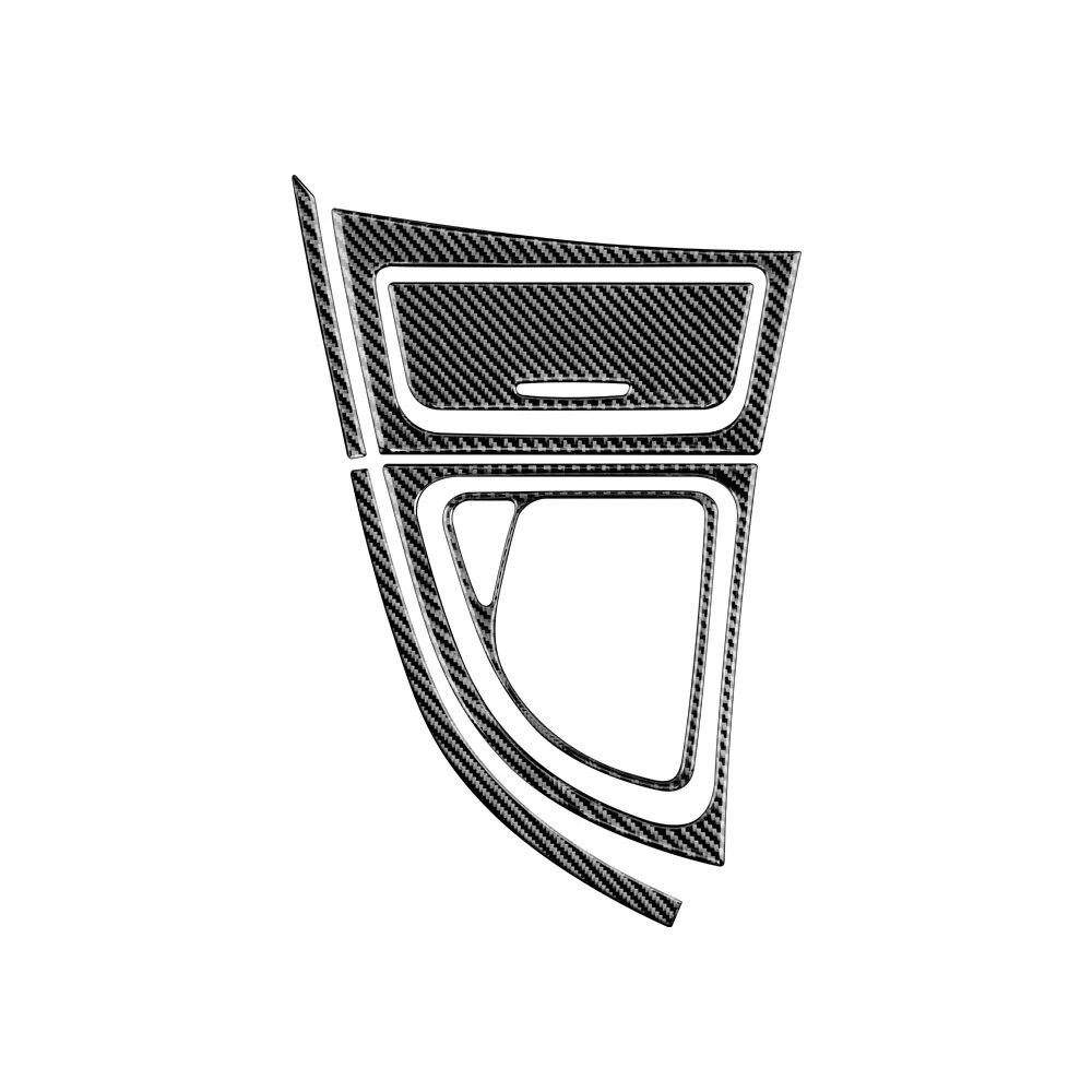 Для BMW 1 серии E81 E82 E87 E88 2008-2013 аксессуары из углеродного волокна, панель переключения передач автомобиля, боковая полоса, ящик для хранения, наклейка на раму