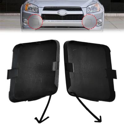 2 шт. Заглушки буксировочного крюка переднего бампера для Toyota RAV4 2006-2008 Левая и Правая Пластиковые Запасные Заглушки 53286-42031 53285-42011