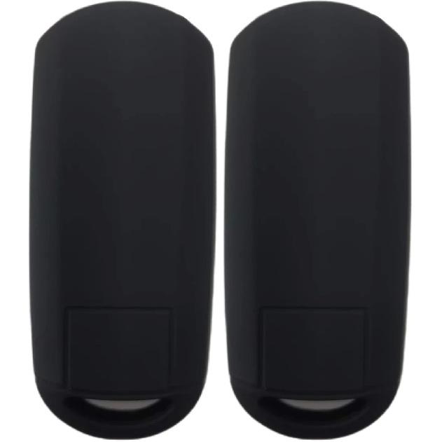 Silicone Rubber Key Fob Cover Compatible with 2010- Mazda 3 6 CX-3 CX-5 CX-7 CX-9 WAZSKE13D02 KDY3-67-5DY, black black, 7.5*4.5