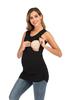 New Round Neck Solid Color Maternity Nursing Tank Top