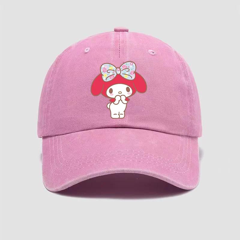 Kuromi Baseball Caps Adult Outdoor Hat Cute Anime Melody Cinnamoroll Sanrios Cap Cotton Cartoon Bonnet Girl Headgear Women Gift