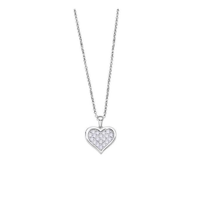 Collier Lotus Silver Femme Argent Coeur Empierré - Senora Moments - LP3125-1/1