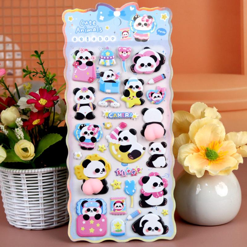 Кавайный Мультяшный Животное Собака Кошка 3D Мягкие Пушистые Наклейки на Попу Милые DIY Наклейки для Чехла Телефона, Блокнота, Ноутбука Игрушка-Антистресс