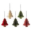 Christmas Paper Honeycomb Ornaments 3D Mini Glitter Edge Honeycomb Tree Ornament Vintage Hanging Paper Lantern for Xmas Tree Home New Year Decor