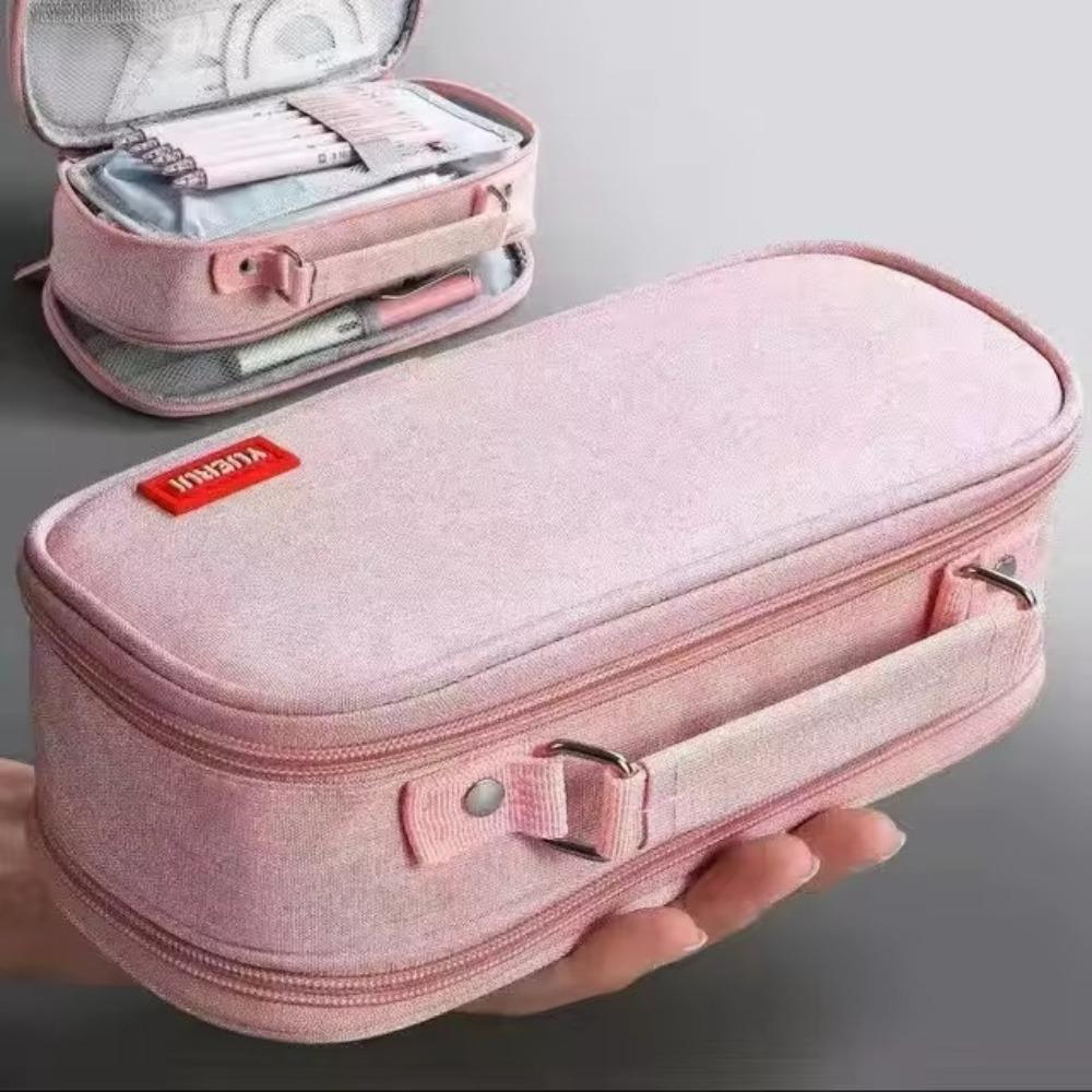 Portable Pen Storage Bag Large Capacity Student Stationery Boxes  School Supplies