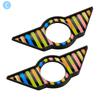 Car Interior Door Pin Lock Wing Emblem Badge Sticker For Mini Cooper Clubman S R50 R53 R55 R56 F54 F55 F56 F60 Countryman