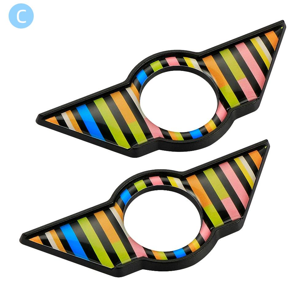 Car Interior Door Pin Lock Wing Emblem Badge Sticker For Mini Cooper Clubman S R50 R53 R55 R56 F54 F55 F56 F60 Countryman