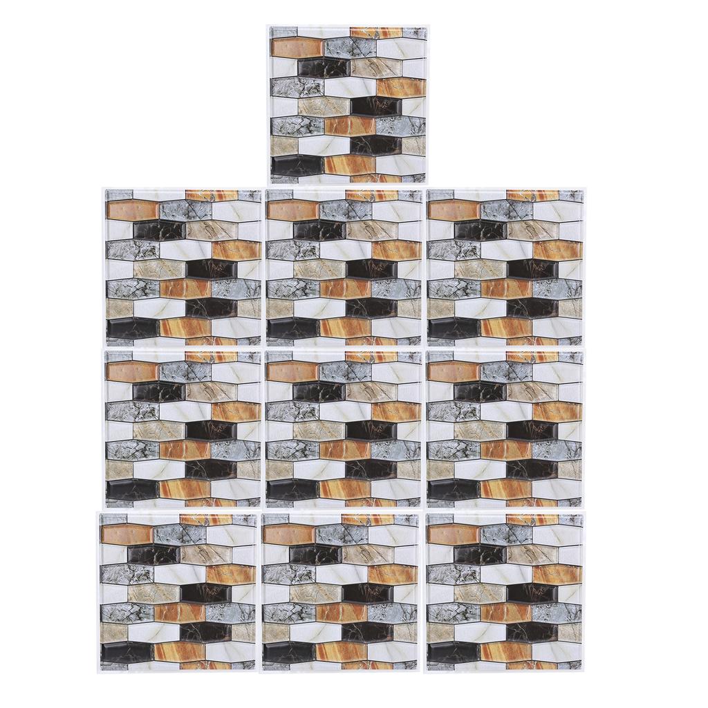 10 шт. Самоклеящиеся наклейки на плитку, противоударные обои для гостиной, украшение дома