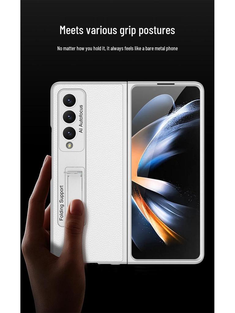 Кожаный чехол-подставка Samsung Fold4 - Креативный, Складной, Ударопрочный дизайн