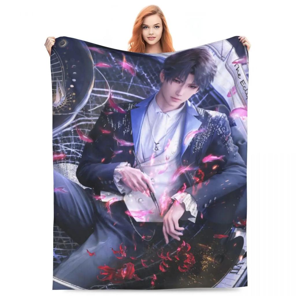 GUOYU Blanket Warm Soft Decorative Throw Blanket Rafayel Love Deep Space Bedding Flannel Bedspread for Living Room Comfortable Sofa Cover