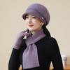 Зимняя шапка для мамы, женская модная шерстяная шапка для пожилых, теплая вязаная шапка из кроличьего пуха