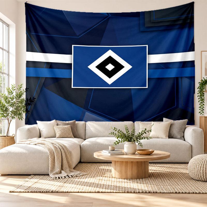 Hamburger SV Football Wall Tapestry, Soft Fabric Wall Hanging, Decorative Backdrop For Bedroom Home Wall Art