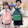 Simple Kids Lightweight Backpack With Color Block Design For Learning School
