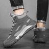 Retro Men Shoes 2024 Winter Plush Warm Cotton Shoes Martin Boots Outdoor Mountaineering Work Sports Shoes Botas Para Hombre