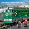 Детский звук и свет открытие двери зеленый ретро поезд игрушки детский мальчик симуляция универсальная движущаяся машина пластиковая модель для подарков