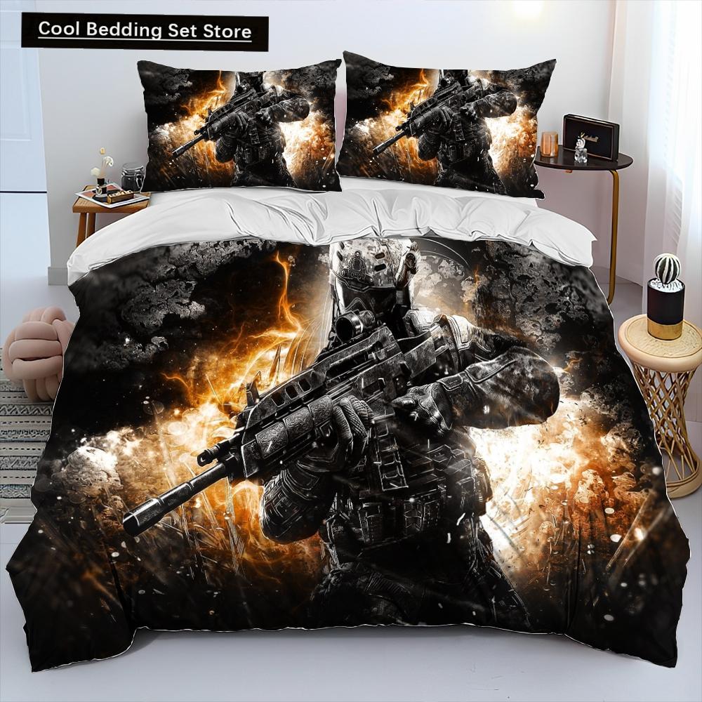 3DPrinting Game Call of Duty Одеяло Постельное белье, Пододеяльник Постельное белье Одеяло Чехол Наволочка, King Queen Size Постельное белье Детский