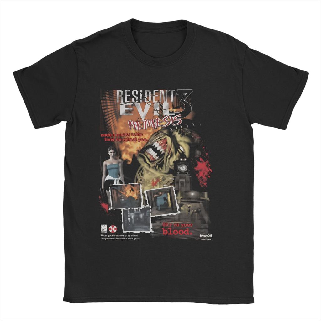 Resident Evil Vintage Game 3D Print T Shirt Summer Fashion TShirts Unisex 100 Cotton O Neck Oversize Clothing ShortSleeved