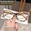 Elegant Cat Eye Reading Glasses for Women - Chic Color Block Frame Clear Lens Fashionable Computer Screen Presbyopia 1.0 To 4.0