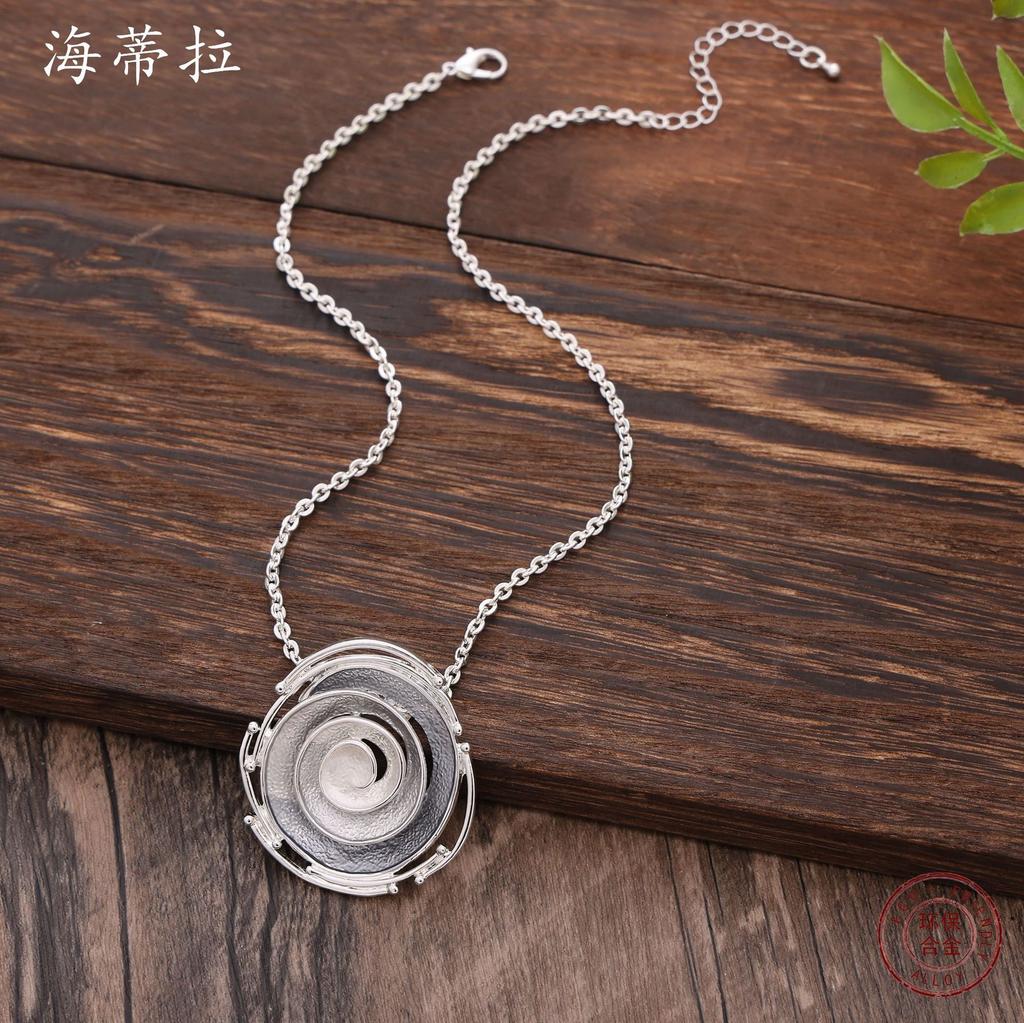 Новая роза, полый геометрический кулон, красочный масляный цветок, женское универсальное ожерелье из сплава