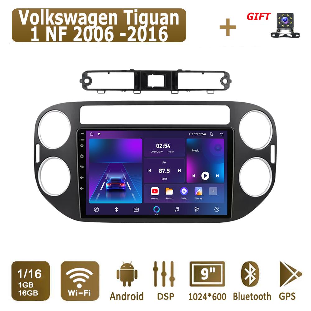 Android Car Radio For Volkswagen Tiguan 1 NF 2006 -2016 Multimedia Player Head Unit Stereo GPS Navigation BT WIFI 1+16GB
