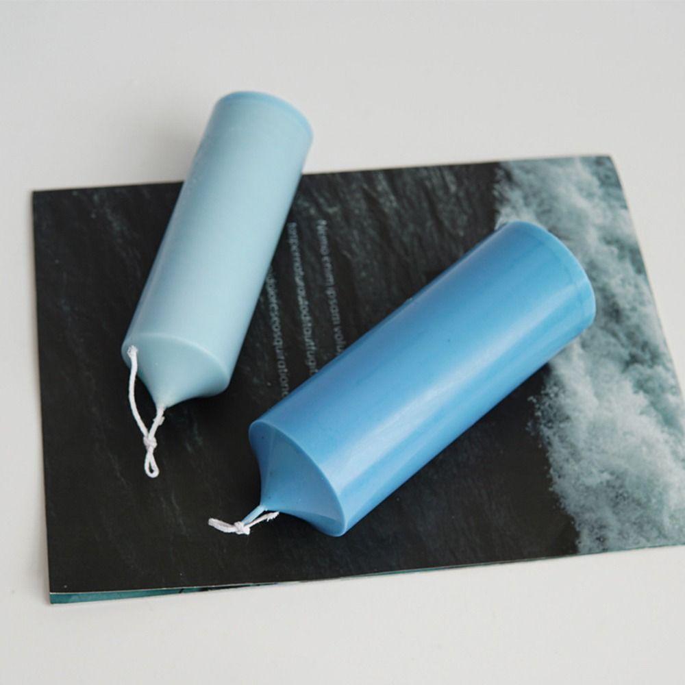 Dinner Party Plastic Handmade Clear Soap Molds Cake Decoration Church Cylindrical Candle Mould