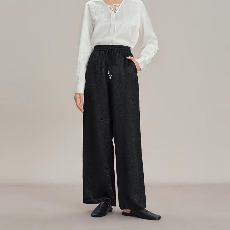 Qiusbiyiren Women's 2025 Autumn Loose Straight-Leg Casual Pants